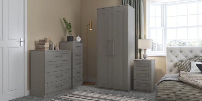 Aspen Light Grey Bedroom Collection